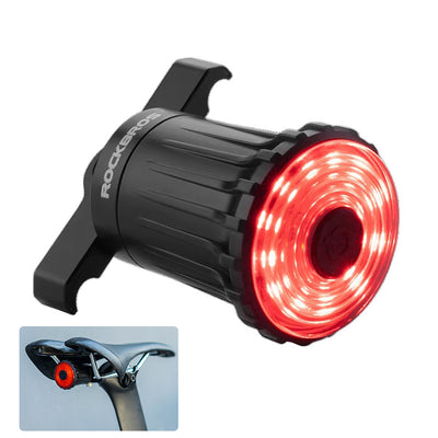 LinkMejor WR05 100LM Smart Smart Brake Bicycle Taillight 7 Lighting Modes USB Charging 500mAH Bike Rear Light for Outdoor Night Warning Safe Cycling