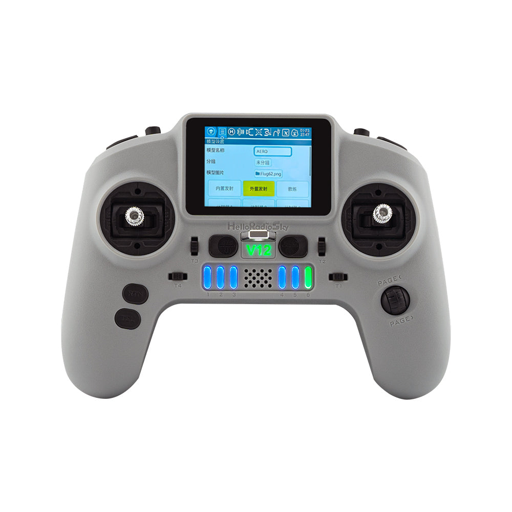HelloRadioSky V12 2.4GHz Dual Frequency ELRS Radio H7 1000mW 2.4Inch Color Screen Display EdgeTX Remote Controller for FPV Racer Drone RC Airplane