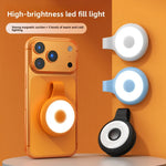LinkMejor L03 Magnetic LED Fill Light with 5 Light Modes Type-C Rechargeable Phone Camera Ring Light Portable Clip-On Selfie Video Lighting
