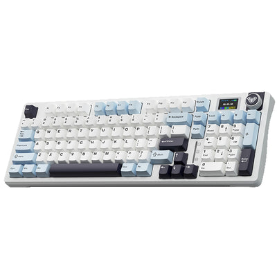 LinkMejor S98 Tri-mode Mechanical Keyboard with LCD Screen and Knob Fully Hot-swappable Keys Gasket Structure PBT Keycaps RGB Backlit 2.4G/bluetooth/Wired Gaming Keyboard