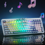 LinkMejor ES98 Mechanical Keyboard Tri-mode ARGB 98-Keys Dual 8K Low Game Delay Gasket Structure 12000mAh Battery Gaming Keyboard