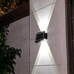 LinkMejor Solar Wall Light Outdoor Up and Down Garden Lamp for Home Porch Fence Stairs Wall Backyard Luminous Lighting