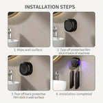 Smart Toothbrush Sterilizer Electric Ultraviolet Sterilization Box Heat Drying Wall-Mounted Bathroom Double Toothbrush Storage Rack
