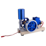 LinkMejor Mini Four Stroke Gasoline Engine Internal Combustion Engine Model with Wooden Base Physics Experiment Science Discovery Production Invention Gift Collection Toys