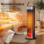 Tevorex Portable Flame Space Heater 2000W Electric Heater with Remote Control 12H Timer PTC Ceramic Heating Safety Heat for Home Bedroom