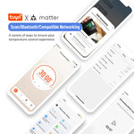 LinkMejor Wireless Matter Smart Thermostat Temperature Controller Wall-mounted 5A/16A Water Gas Boiler Heating Voice Control with Alexa Google Assistant