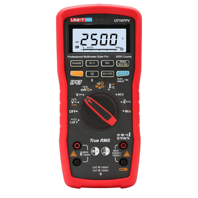 LinkMejor UT197PV Industrial Digital Multimeter 600000 Count True RMS IP67 Waterproof Bluetooth AC DC Voltage Current VFD Filter CAT IV 1000V Portable Electricity Meter Outdoor Electric Tester