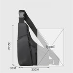 Fashion Anti-Theft Men's Chest Bag Casual Outdoor Sports Waterproof Cycling Triangle Sling Bag with Multiple Compartments