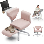 LinkMejor FREEDOM-X FB Standard Edition with Armrests Multi-Posture Cross-legged Chair Short Lint PU Wheel