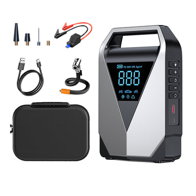 LinkMejor 4-in-1 3000A / 4500A Car Jump Starter Air Compressor 150PSI Tire Inflator Portable Power Bank USB Type-C Input Emergency LED Light for 12V Cars with Up To 8.0L Gasoline And 6.0l Diesel Engines