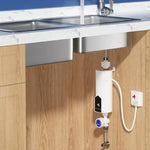 Tevorex 220V Instant Water Heater 5500W Fast Heating LED Touch Screen AI Temperature Control IPX4 Waterproof for Bathroom Kitchen