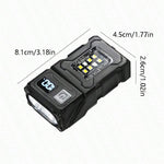 Mini Portable Keychain Light With Rotatable Head, Magnetic Base, Ideal For Repairing, Camping, Emergency, And Night Use