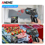 LinkMejor TH104 Infrared Handheld Temperature -50~550℃ IR laser Sensor Thermometer Thermal Imager VA Screen Meter Pyrometer Tool