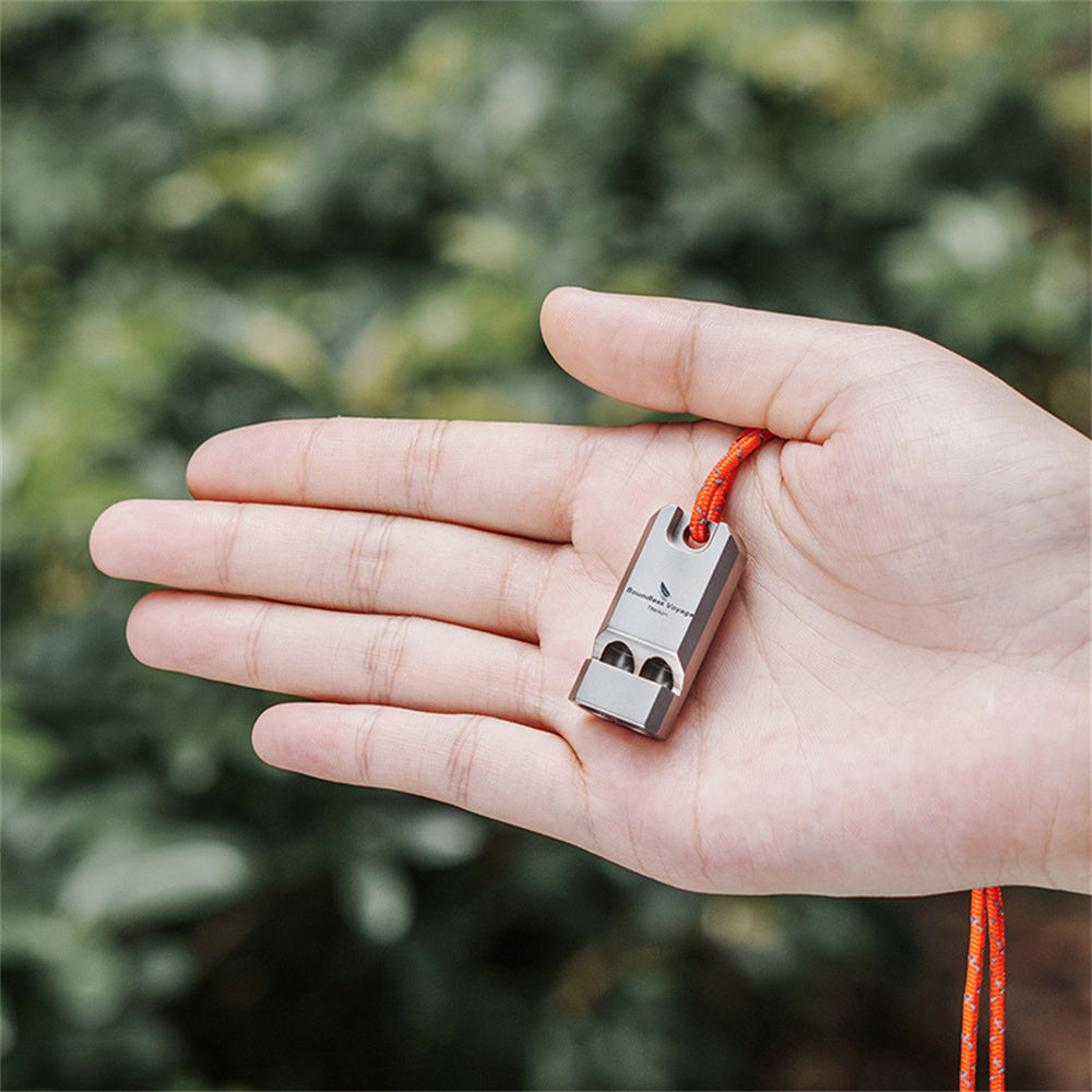 Boundless Voyage Titanium Whistle Ultralight Titanium Emergency Whistle Outdoor Survival Camping Hiking Exploring Tools Ti9021O