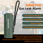 Docreate T700-2 Portable Gas Leak Alarm Rechargeable Combustible Gas Checker with 0.5s Fast Response for Propane Natural Gas Methane