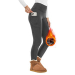 Women's Fleece Lined Leggings Thermal Warm Winter Tights High Waisted Yoga Pants Cold Gear With Pockets Autumn Winter Leggings