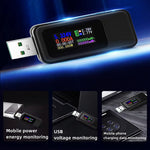 LinkMejor USB Tester Digital Voltmeter Ammeter 0.96 Inch IPS Screen 4-30V 0-5A QC3.0 PD Fast Charging Protocol Power Capacity Meter