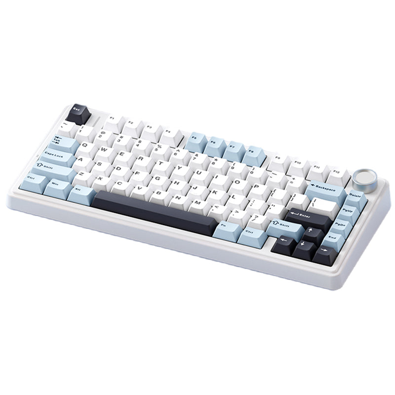 LinkMejor F75 80 Keys Tri-mode Customized Mechanical Gaming Keyboard Hot Swappable RGB BT/2.4G/Type-C 75% Layout Wireless Gaming Keyboard Gasket Structure