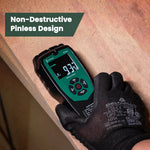 LinkMejor EWM04 Wood Moisture Meter Non-Invasive Measurement with Humidity Alert Four Testing Modes Wide Measuring Range High Accuracy Ideal for Drywall Masonry Soft/Hard Wood Moisture Testing