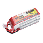 LinkMejor Power 22.2V 7000mAh 65C 6S LiPo Battery T Plug for RC Car