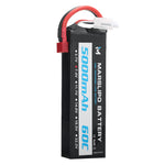 LinkMejor 7.4V 5000mAh 60C 2S Lipo Battery T Plug for RC Car