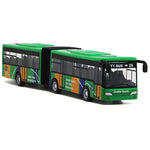 Simulation Alloy Double Section Bus Model Pull Back Vehicles Toys Funny Car Kids Children Gifts
