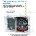 DIY Smart Intercom Radio Kit Adjustable Frequency 409.85MHz 87-108MHz OLED Display FM Walkie-Talkie Communication and Radio Listening