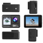 Ourlife MTR60 5K30FPS 4K60FPS Action Camera 2.0'' Touch LCD 170° 30M Waterproof 6 axis EIS WiFi 5X Zoom Helmet Sport Webcam