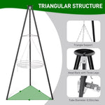 Xmund Outdoor Picnic Campfire Tripod Grill Adjustable Height Barbecue Grill Grille Stainless Steel Outdoor Camping BBQ Tripod Hanger