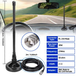 LinkMejor AD-275 CB Radio Antenna 27MHz Frequency High Gain with Magnetic Base for Mobile Ham Radio