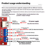 Adjustable DC Power Supply Module 1.2V to 23V 24W 3-Digit LED Display Compact Voltage Regulator Circuit Testing USB Powered Devices
