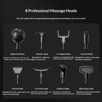 Lenovo Deep Tissue Massage Gun with Storage Case 99 Speed Levels 8 Massage Heads LCD Display Type-C Rechargeable Quiet Muscle Massager