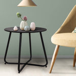 Xmund Round Side Table Coffee Table Round Garden Side Table Outdoor Lightweight Stable Easy Assembly Small Sofa Table Ideal For Outdoors Living Room Bedroom Office