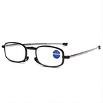 Portable Folding Reading Glasses with Buckle Storage Bag HD Anti-Blue Light Anti-Radiation Glasses Presbyopic Glasses for Women Men