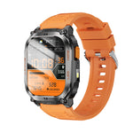 QX18 2.01-inch HD Screen GPS Compass 630mAh Battery LED Flashlight Voice Assistant bluetooth Call Heart Rate Blood Oxygen Monitor Sleep Monitoring Breathing Exercise Multi-sport Modes IP68 Waterproof Smart Watch