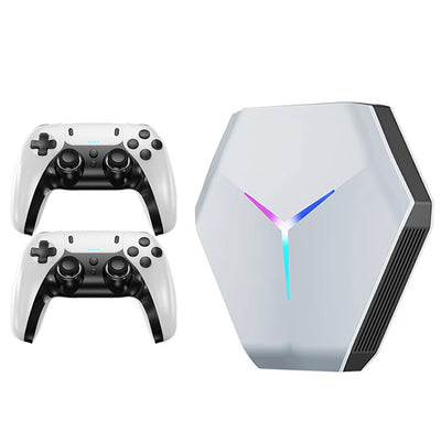 [128G] X10 Mech TV Game Console S905X4 Chip Quad Core Processor 4K HD Output Built-in 10300 Games Dual Rechargeable Wireless Controllers Support HD Output Retro Arcade TV Games Console