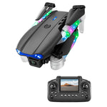 LinkMejor E99 / E99D WiFi FPV with LCD Screen Controller HD Dual Camera Lighting Arms Optical Flow Positioning Colorful LED Light Foldable RC Drone Quadcopter RTF