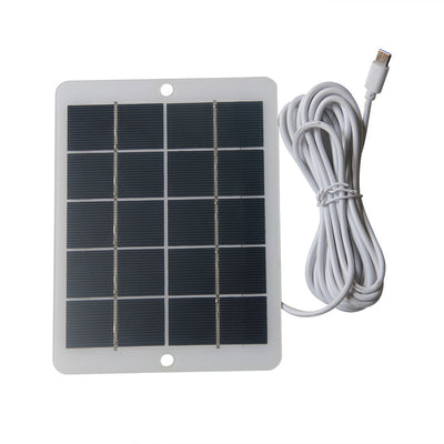 3W 5V Solar Panel Charger Multiple Outputs Micro USB/Type-C/DC5521 Portable Compact Outdoor Emergency Power for Phone Light Charging