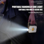 G700 LED Portable Lantern Built-in 6000mAh Battery USB Rechargeable Flashlight with Dual Light Source Floodlight LED Torch Outdoor Camping Lamp Maintenance Work Light