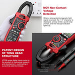 LinkMejor HT208D Digital Clamp Meter AC/DC True-RMS Multimeter Anto-Ranging Tester Current Clamp Digital Ammeter Clamp Meter