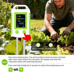 6 in 1 Soil PH Meter Fertility Moisture Light Temperature Humidity Tester High Precision Rotatable LCD Screen Garden Greenhouse Sensor