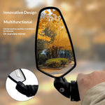 LinkMejor BG-5087 Bicycle Rearview Mirror 360° Adjustable MTB Diamond-shaped HD Bike Reflective Mirror for 16-22mm Handlebar End