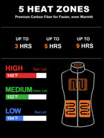 Auxo 5-Zone Heated Vest for Women with Battery Pack Included, Lightweight Windproof Waterproof Winter Warm 3 Heat Settings Electric Sleeveless Top Clothing