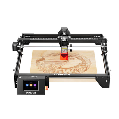 [EU/US/BR/UK Direct] LONGER RAY5 5.5W Laser Engraver Newly Upgraded Version 24000mm/min Engraving Speed 0.08x0.08mm Laser Spot 3.5 inch Touch Screen 400x400mm Working Area Offline Carving 32-Bit Chipset WiFi Connection Support AI Lightburn
