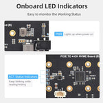 PCIe To 4 Channel M2 Adapter Board for Raspberry Pi 5 Supports NVMe SSD High Speed 5Gbps Transmission