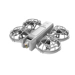 LinkMejor KF600 WiFi FPV with Screen Controller HD Camera Optical Flow Hover Circle Protection Kids Gifts Dazzling Lights 2.4G 4CH 6-Axis Remote Control RC Toys Drone Quadcopter RTF