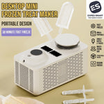 LinkMejor SMART Portable Mini Ice Lolly Maker Dual Slot 30Mins Fast Making Compact Countertop DIY Popsicle Maker for Home Office Car Camping