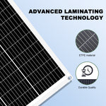 LinkMejor 100W / 200W Solar Panel Kit Flexible Monocrystalline High Efficiency Solar Panel  for Off-Grid RV Camping Power System