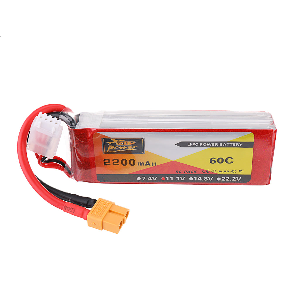 LinkMejor Power 11.1V 2200mAh 60C 3S Lipo Battery XT60 Plug for RC Quadcopter