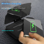 Wireless Charging Car-mounted HUD Car HUD Head-Up Display Projection Folding Holder Driving Navigation Mobile Phone Holder for Cars Trucks